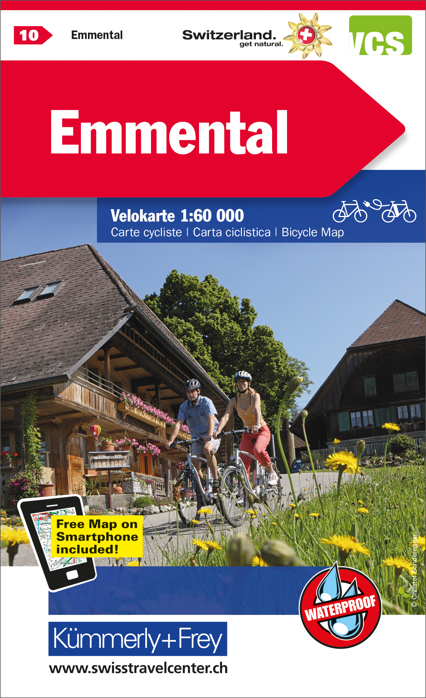 Online bestellen: Fietskaart 10 Emmental | Kümmerly & Frey