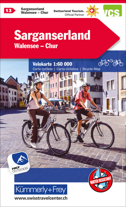 Online bestellen: Fietskaart 13 Sarganserland - Chur - Domleschg | Kümmerly & Frey