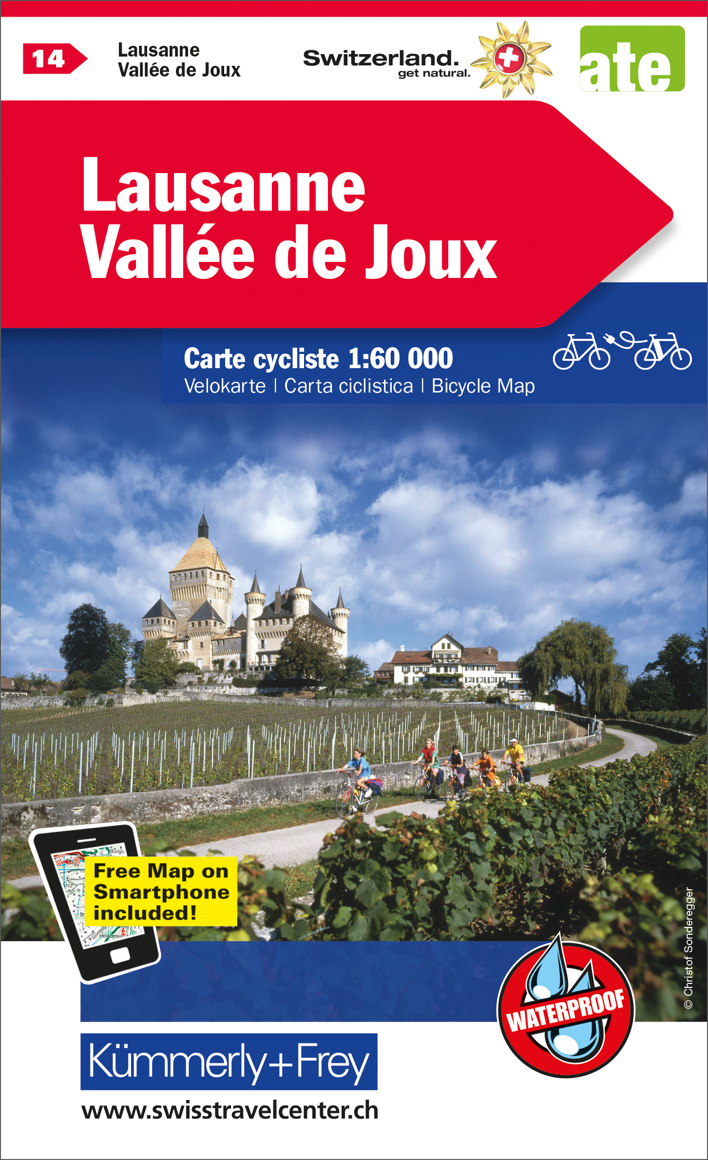 Online bestellen: Fietskaart 14 Lausanne - Vallée de Joux | Kümmerly & Frey