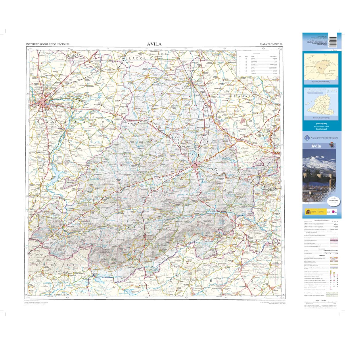 Online bestellen: Wegenkaart - landkaart Mapa Provincial Avila | CNIG - Instituto Geográfico Nacional