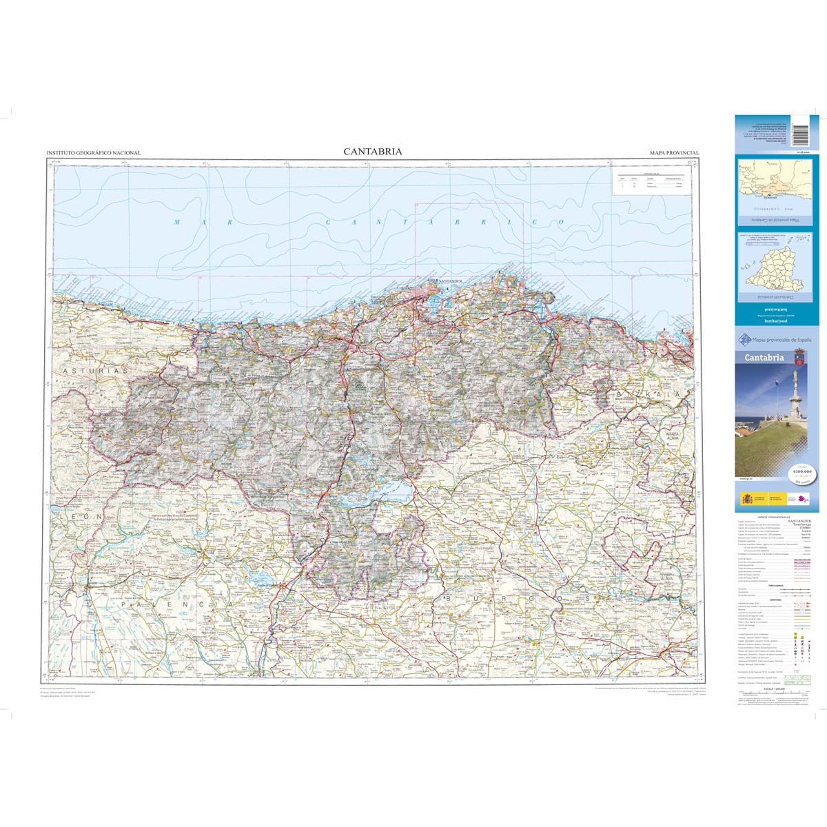 Online bestellen: Wegenkaart - landkaart Mapa Provincial Cantabria | CNIG - Instituto Geográfico Nacional