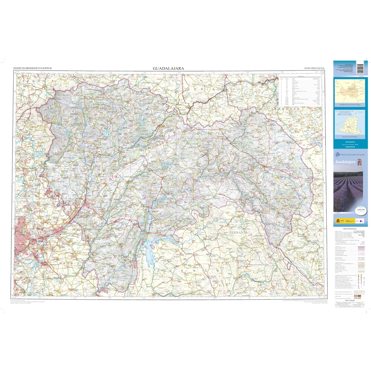 Online bestellen: Wegenkaart - landkaart Mapa Provincial Guadalajara | CNIG - Instituto Geográfico Nacional