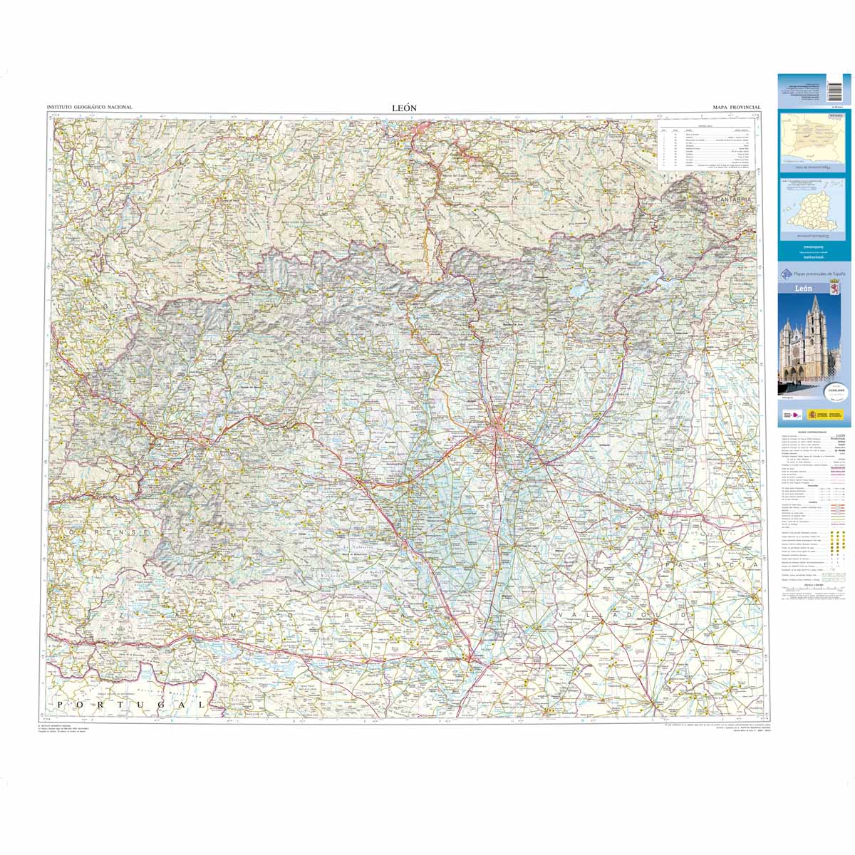 Online bestellen: Wegenkaart - landkaart Mapa Provincial Leon | CNIG - Instituto Geográfico Nacional