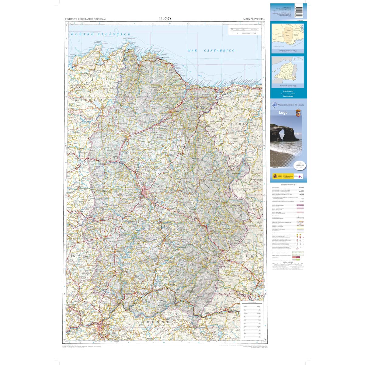 Online bestellen: Wegenkaart - landkaart Mapa Provincial Lugo | CNIG - Instituto Geográfico Nacional