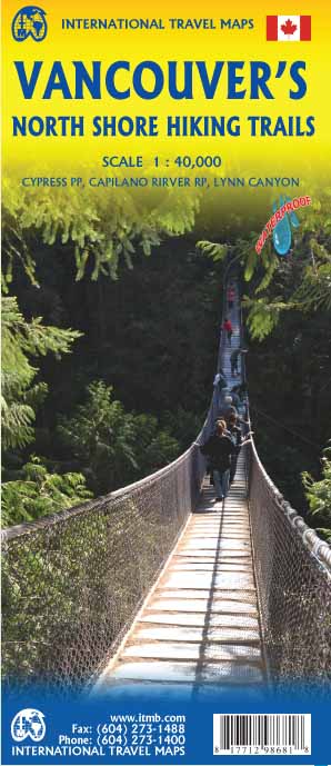 Online bestellen: Wegenkaart - landkaart Vancouver's North Shore Hiking Trails - Fraser Valley | ITMB