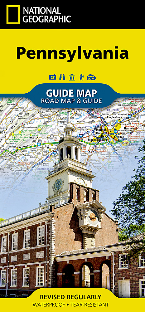 Online bestellen: Wegenkaart - landkaart State Guide Map Pennsylvania | National Geographic