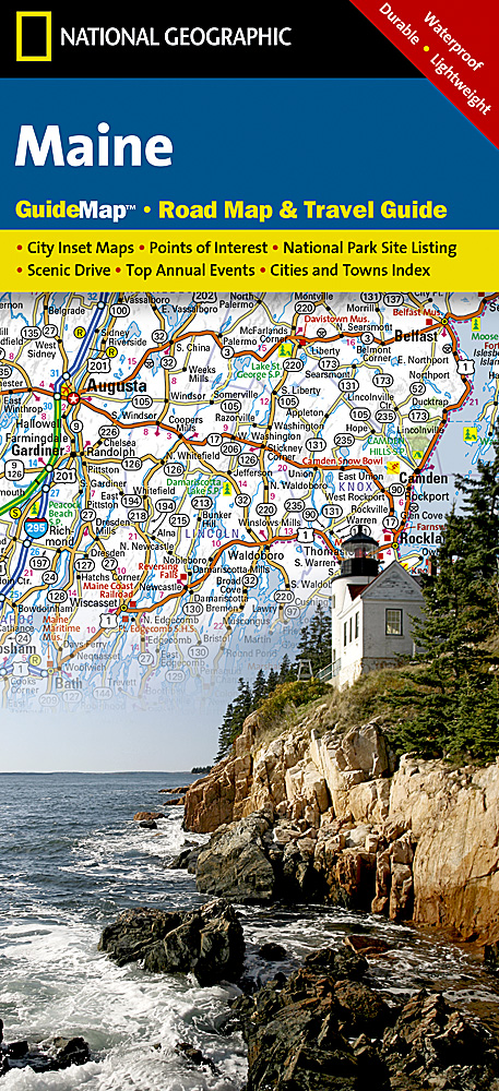 Online bestellen: Wegenkaart - landkaart State Guide Map Maine | National Geographic