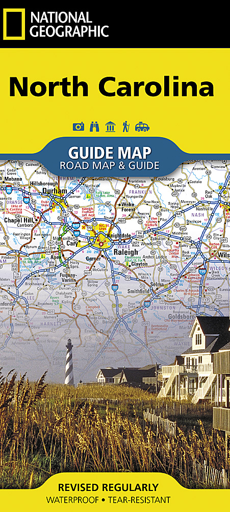 Online bestellen: Wegenkaart - landkaart State Guide Map North Carolina | National Geographic