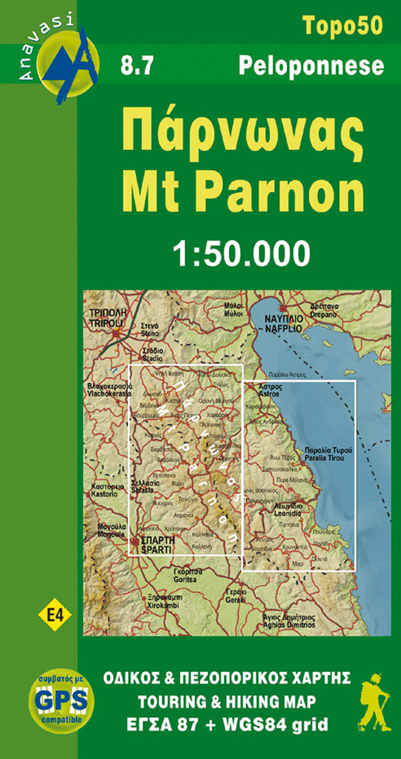 Wandelkaart 8.7 Mt. Parnon - P…