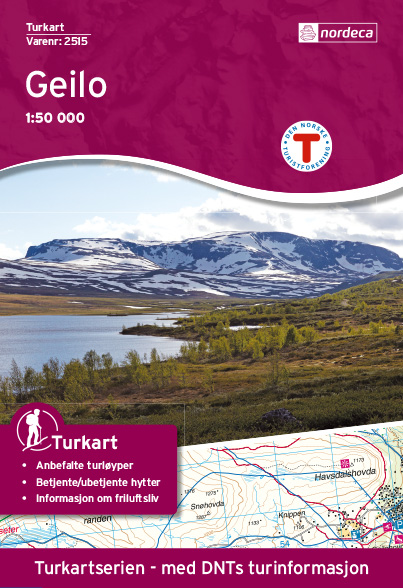 Online bestellen: Wandelkaart 2515 Turkart Geilo | Nordeca