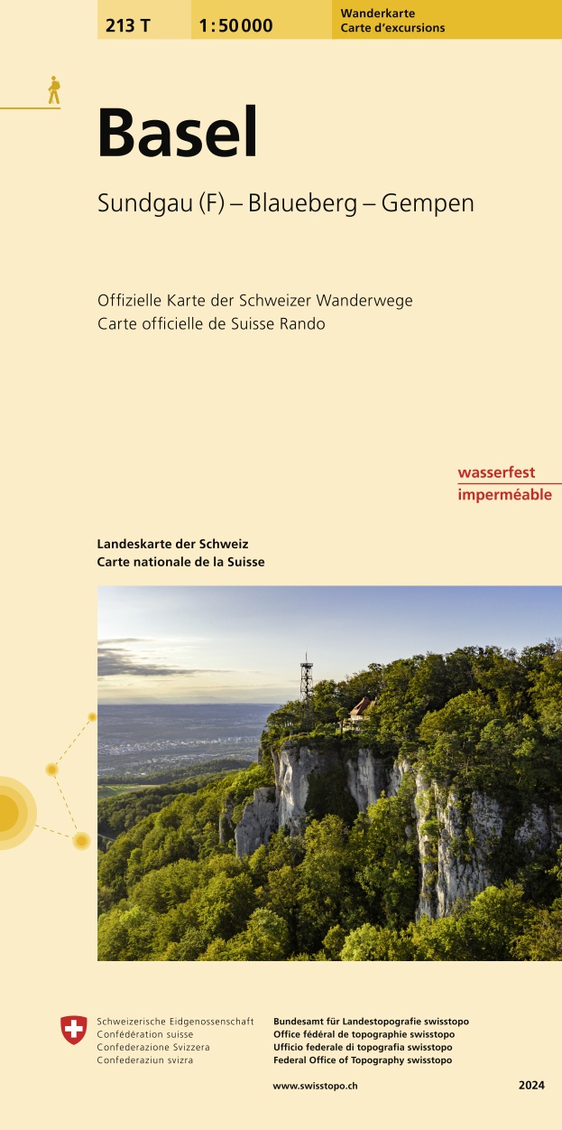 Online bestellen: Wandelkaart 213T Basel | Swisstopo