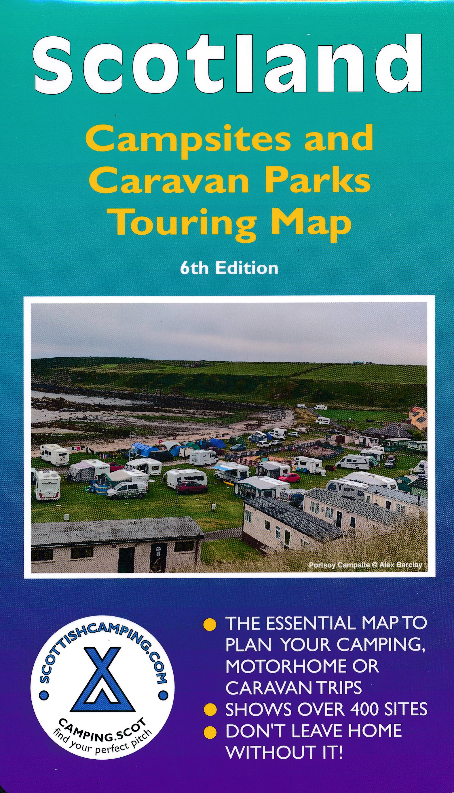 Online bestellen: Camperkaart - Campinggids Scotland Campsites and Caravan Parks - Touring map | Scottishcamping.com