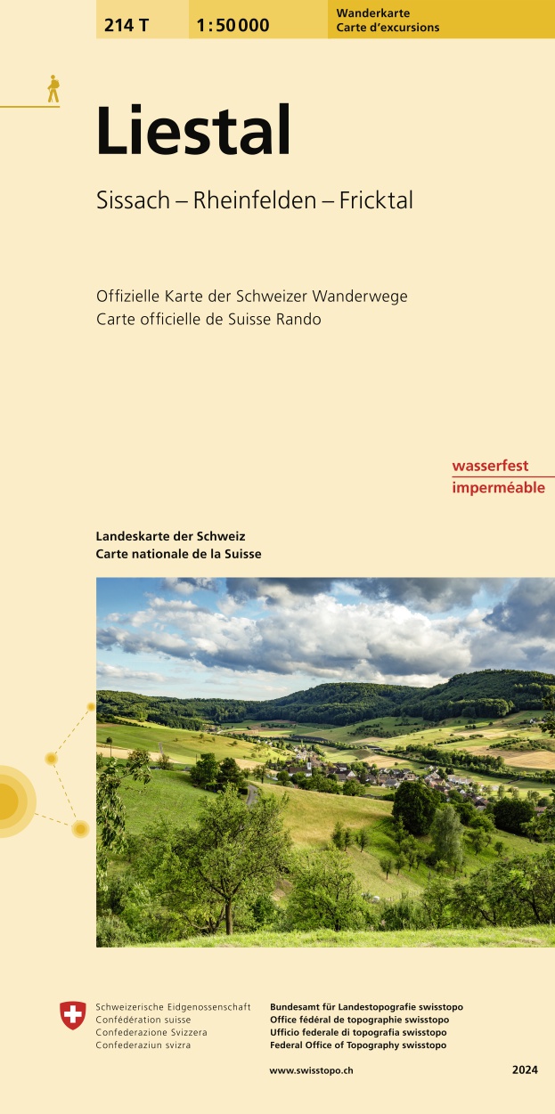 Online bestellen: Wandelkaart 214T Liestal | Swisstopo