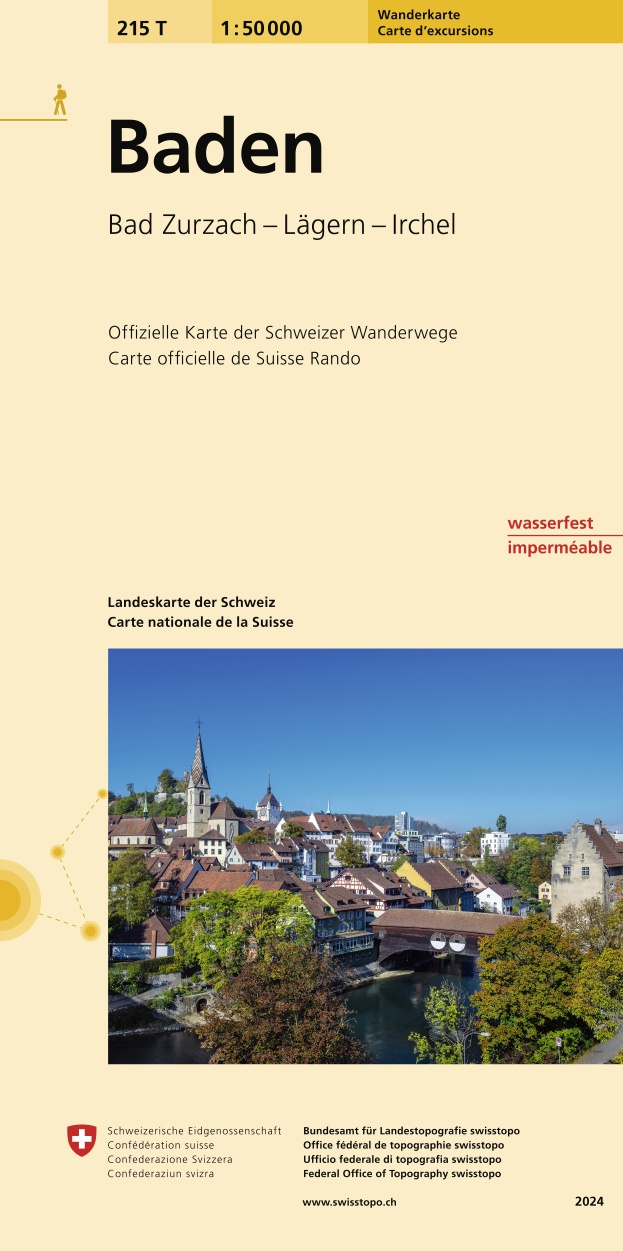 Online bestellen: Wandelkaart 215T Baden | Swisstopo