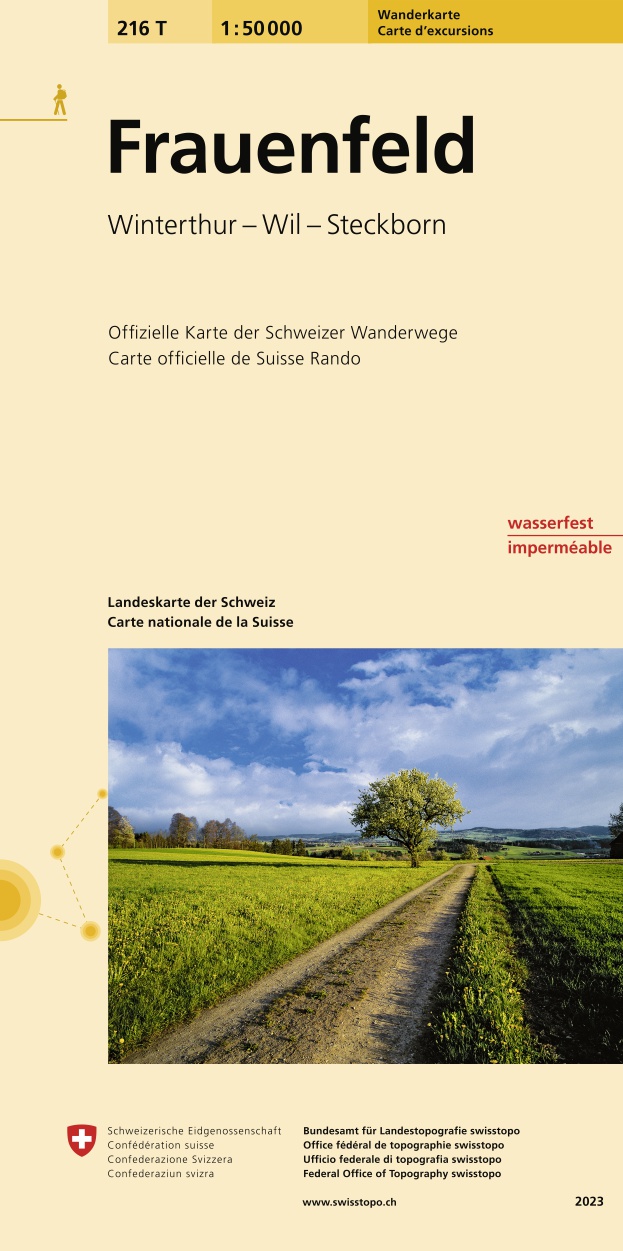 Online bestellen: Wandelkaart 216T Frauenfeld | Swisstopo