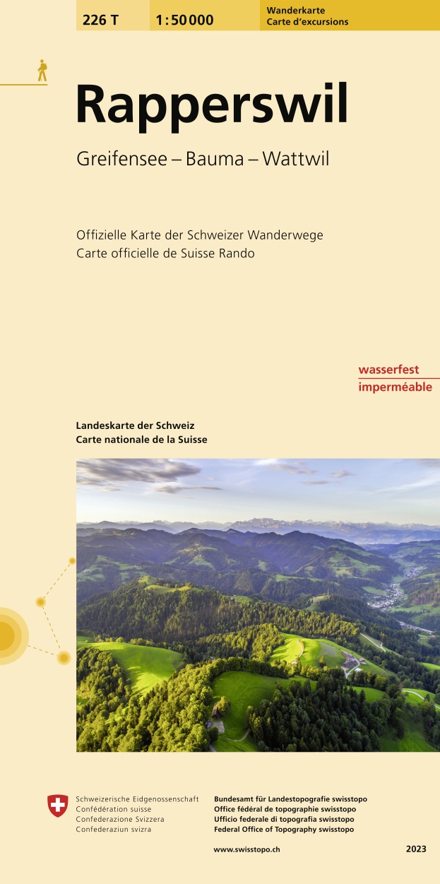 Online bestellen: Wandelkaart 226T Rapperswil | Swisstopo