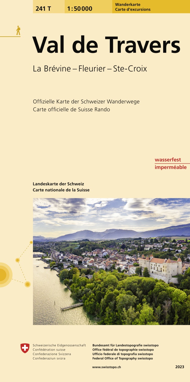 Online bestellen: Wandelkaart 241T Val de Travers | Swisstopo