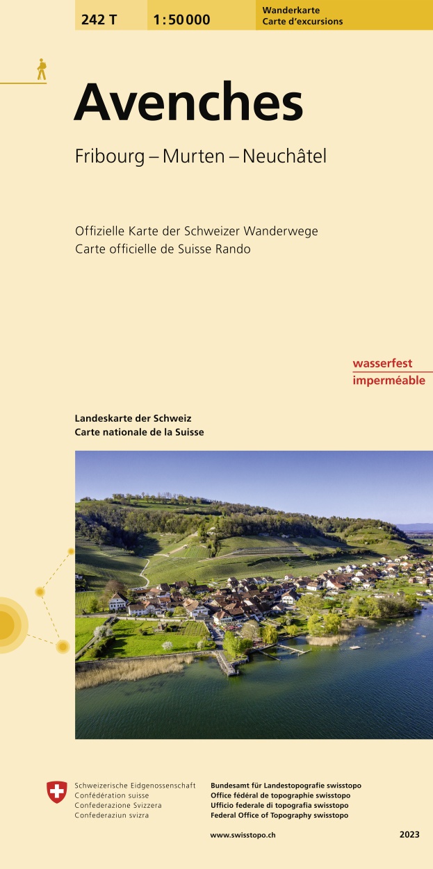 Online bestellen: Wandelkaart 242T Avenches | Swisstopo