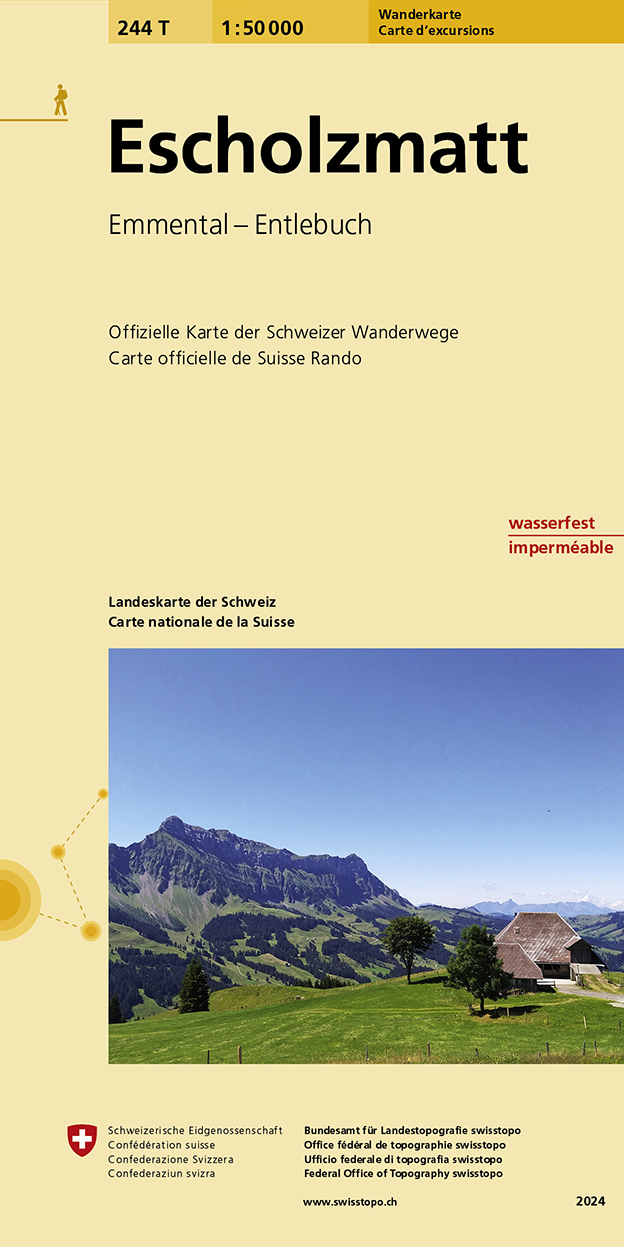 Online bestellen: Wandelkaart 244T Escholzmatt | Swisstopo