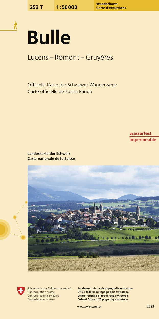 Online bestellen: Wandelkaart 252T Bulle | Swisstopo