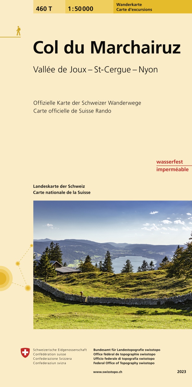 Online bestellen: Wandelkaart 460T Col du Marchairuz | Swisstopo