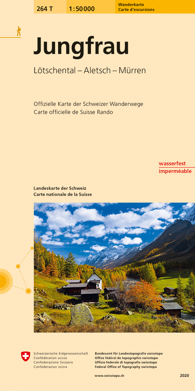 Online bestellen: Wandelkaart 264T Jungfrau | Swisstopo