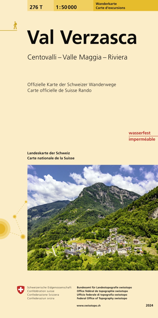 Online bestellen: Wandelkaart 276T Val Verzasca | Swisstopo