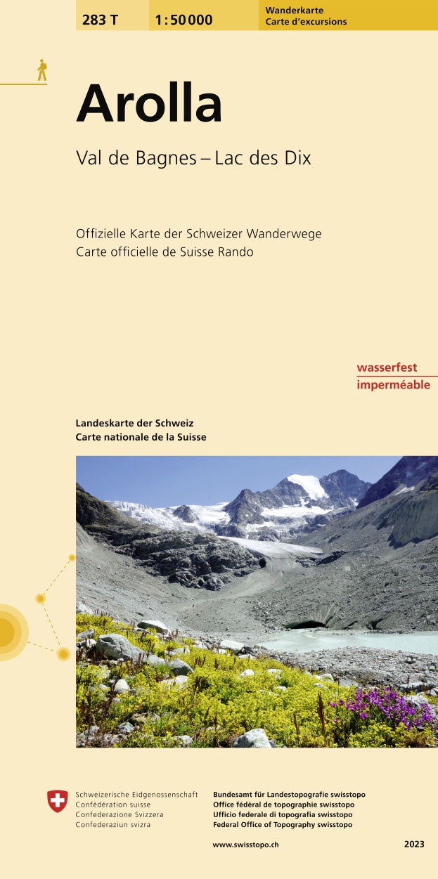 Online bestellen: Wandelkaart 283T Arolla | Swisstopo