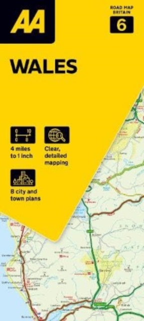 Online bestellen: Wegenkaart - landkaart 6 Road Map Britain Wales | AA Publishing