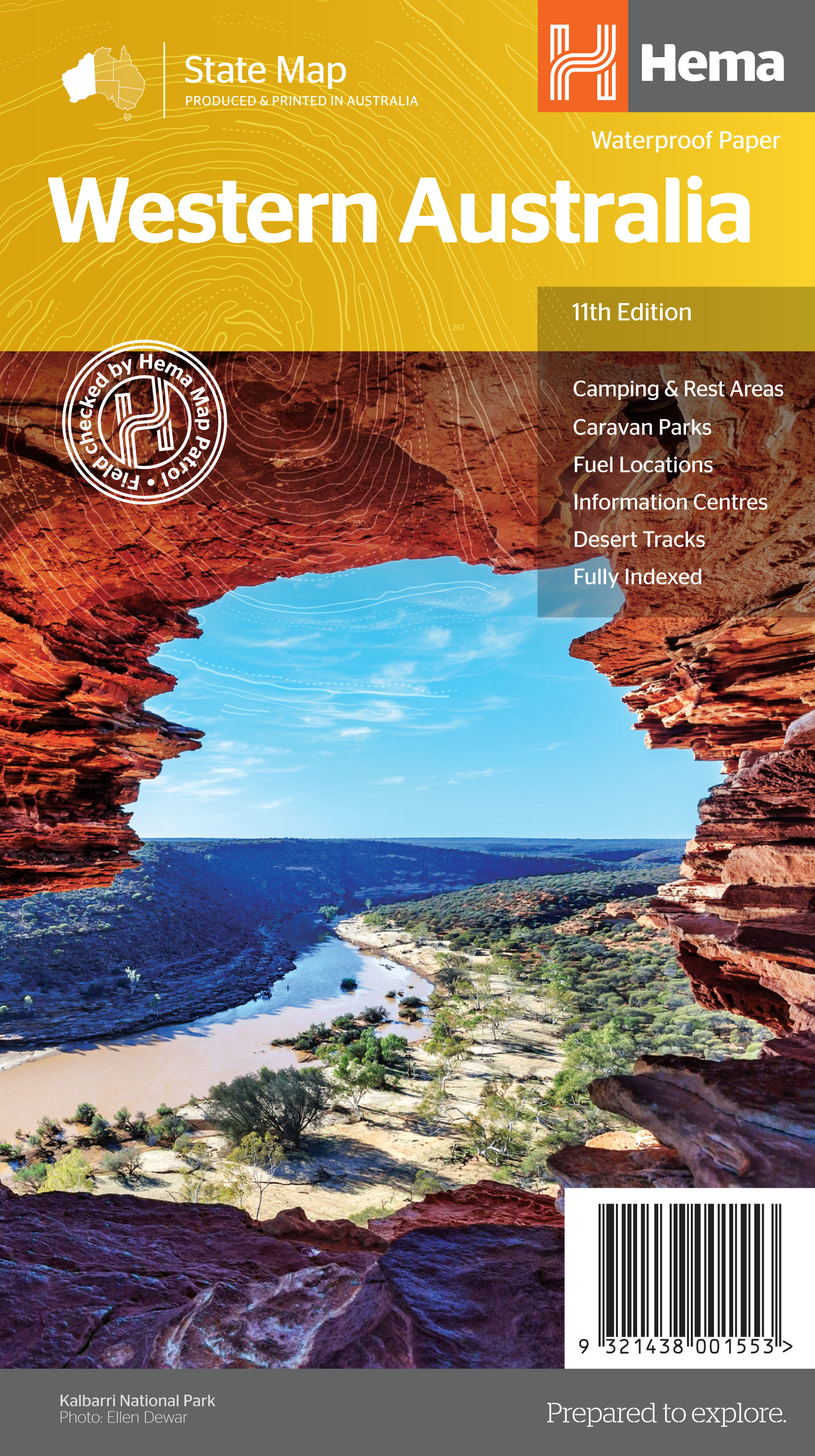 Online bestellen: Wegenkaart - landkaart Western Australia state map | Hema Maps