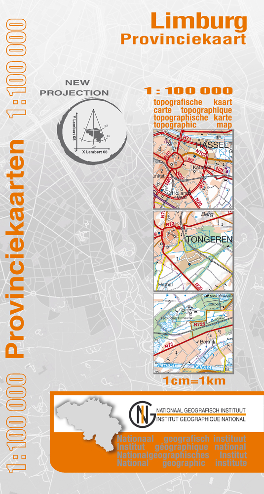 Online bestellen: Wegenkaart - landkaart Provinciekaart Limburg - België | NGI - Nationaal Geografisch Instituut