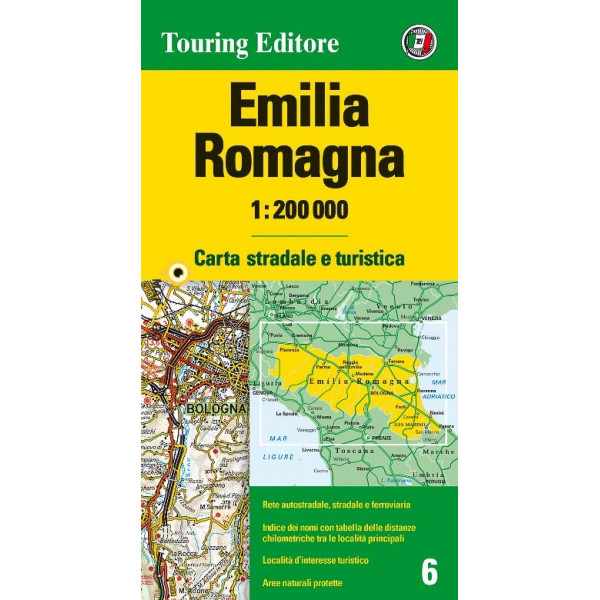 Online bestellen: Fietskaart - Wegenkaart - landkaart 06 Emilia Romagna | Touring Club Italiano