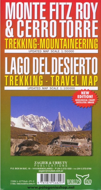 Online bestellen: Wandelkaart Monte Fitz Roy - Cerro Torre - Lago del Desierto | Zagier & Urruty
