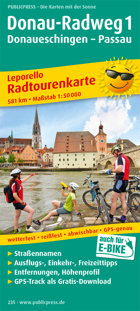 Fietskaart 235 Donau-Radweg 1…