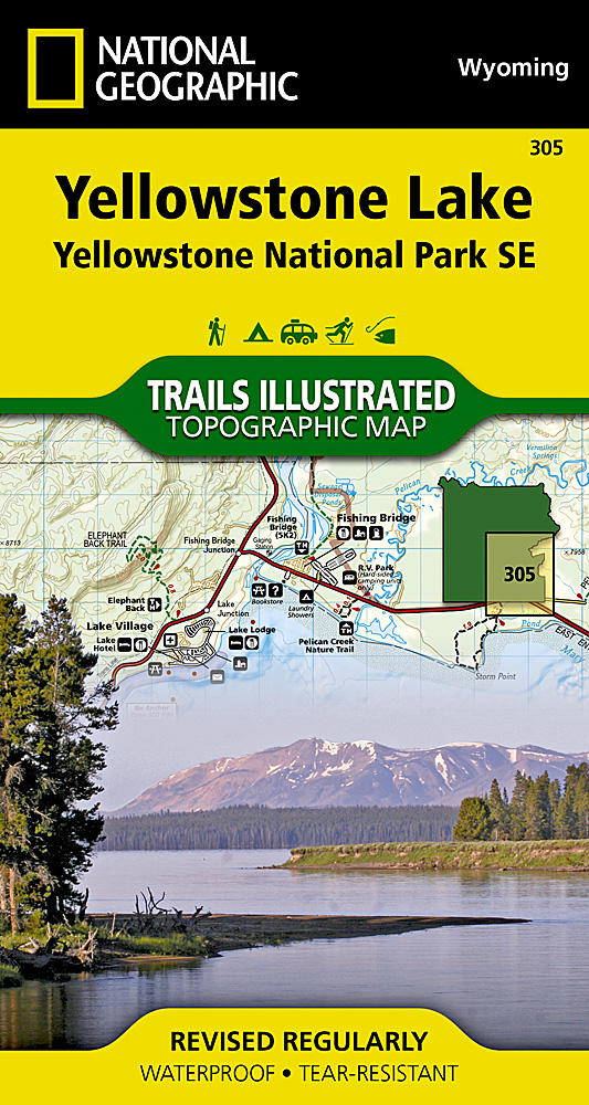 Online bestellen: Wandelkaart 305 Yellowstone Lake | National Geographic